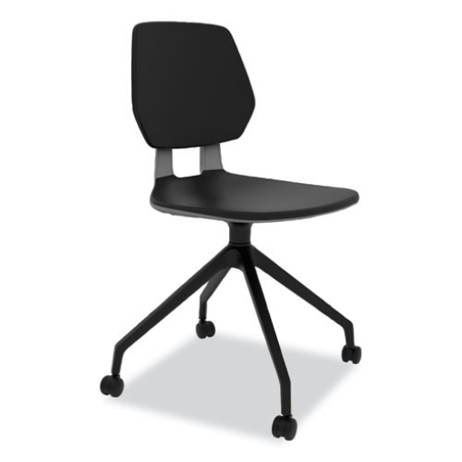 Picture of Commute Guest Chair, 25" x 25" x 34.25", Black Seat, Black Back, Black Base, Ships in 1-3 Business Days