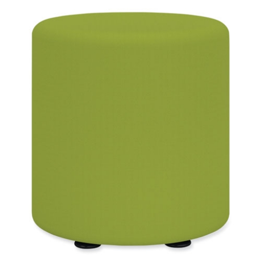 Picture of Learn Cylinder Vinyl Ottoman, 15" dia x 18"h, Green, Ships in 1-3 Business Days