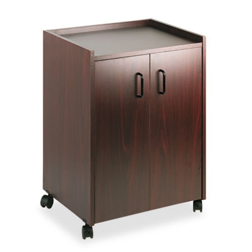 Picture of Mobile Refreshment Center, Engineered Wood, 3 Shelves, 23" x 18" x 31", Mahogany