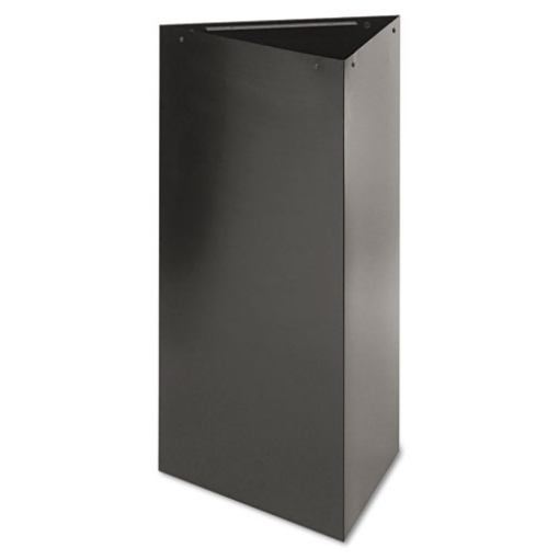 Picture of Trifecta Waste Receptacle, 34" High Base, 19 gal, Steel, Black