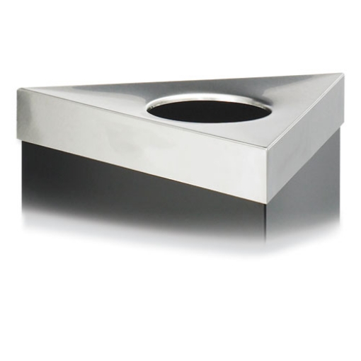 Picture of Trifecta Waste Receptacle Lid, No Inscription, 20w x 20d x 3h, Stainless Steel, Ships in 1-3 Business Days