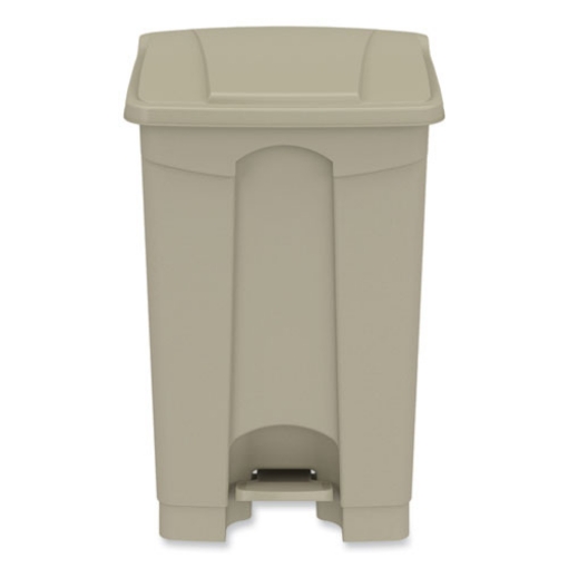 Picture of Plastic Step-On Receptacle, 12 gal, Plastic, Tan, Ships in 1-3 Business Days