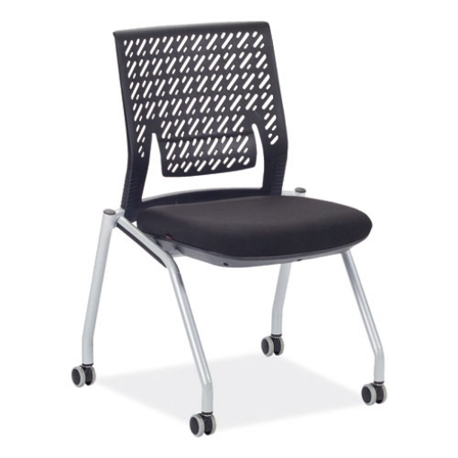Picture of Thesis Training Chair w/Flex Back, Support Up to 250 lb, 18" High Black Seat, Gray Base, 2/Carton, Ships in 1-3 Business Days