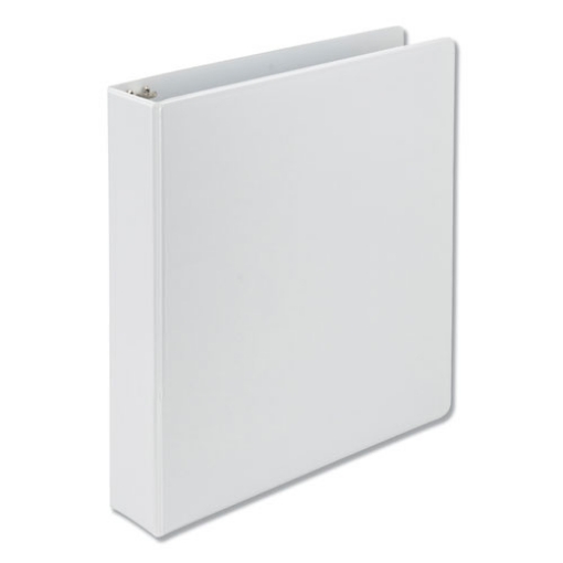 Picture of earth's choice plant-based d-ring view binder, 3 rings, 1.5" capacity, 11 x 8.5, white