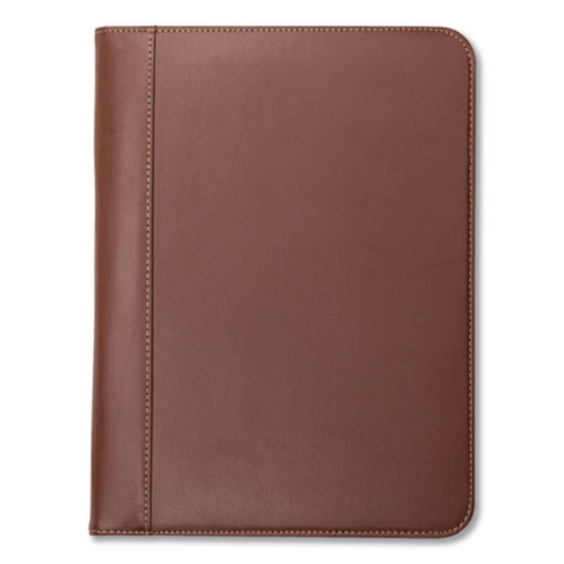 Picture of Contrast Stitch Leather Padfolio, 8 1/2 X 11, Leather, Tan