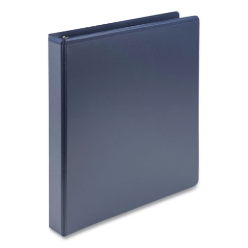 Picture of earth's choice plant-based boho d-ring view binders, 1" capacity, 11 x 8.5, indigo, 2/pack