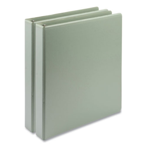 Picture of earth's choice plant-based boho d-ring view binders, 1" capacity, 11 x 8.5, sage, 2/pack