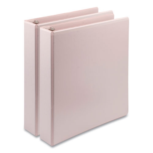 Picture of earth's choice plant-based boho d-ring view binders, 1.5" capacity, 11 x 8.5, rose, 2/pack