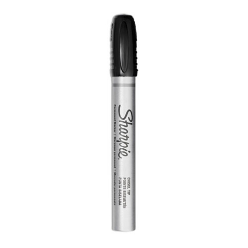 Picture of Durable Metal Barrel Permanent Marker, Broad Chisel Tip, Black