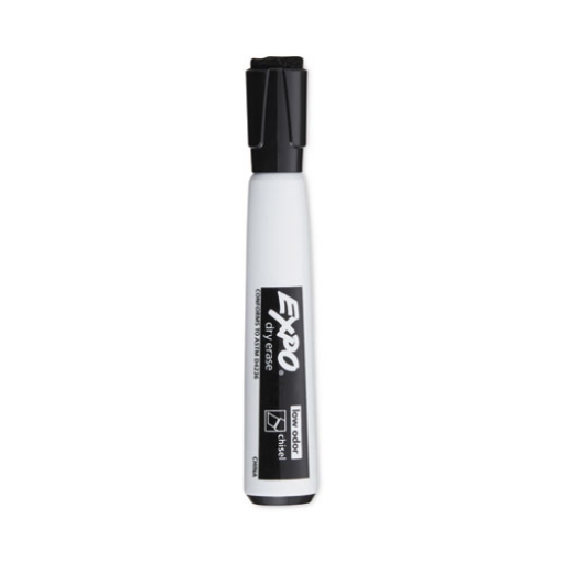 Picture of Magnetic Dry Erase Marker, Broad Chisel Tip, Black, 4/pack