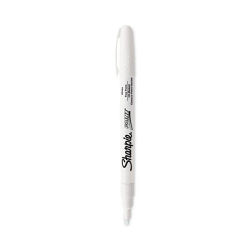 Picture of Permanent Paint Marker, Fine Bullet Tip, White, Dozen