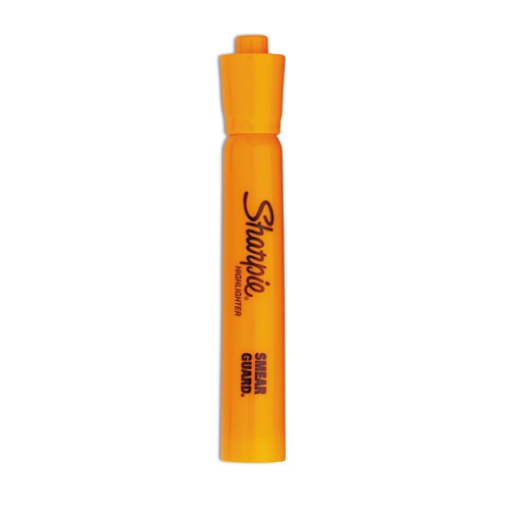 Picture of Tank Style Highlighters, Orange Ink, Chisel Tip, Orange Barrel, Dozen