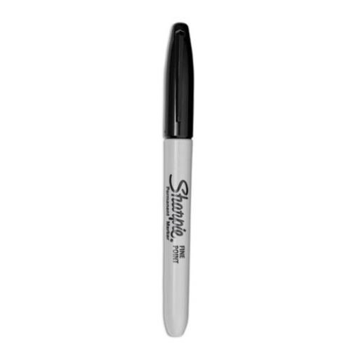 Picture of Fine Tip Permanent Marker, Fine Bullet Tip, Black