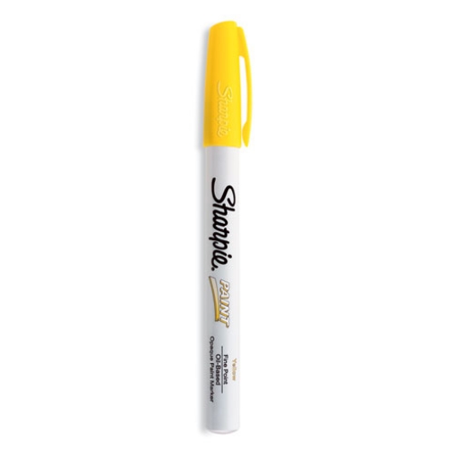 Picture of Permanent Paint Marker, Fine Bullet Tip, Yellow