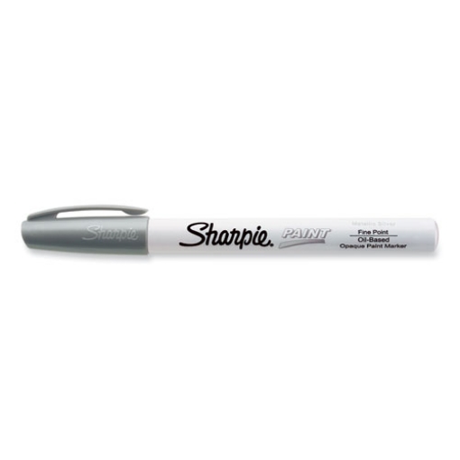 Picture of Permanent Paint Marker, Fine Bullet Tip, Silver