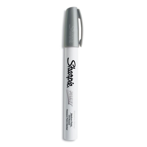 Picture of Permanent Paint Marker, Medium Bullet Tip, Silver