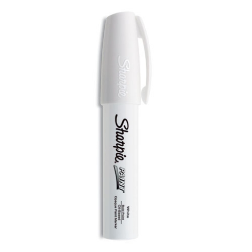 Picture of Permanent Paint Marker, Extra-Broad Chisel Tip, White