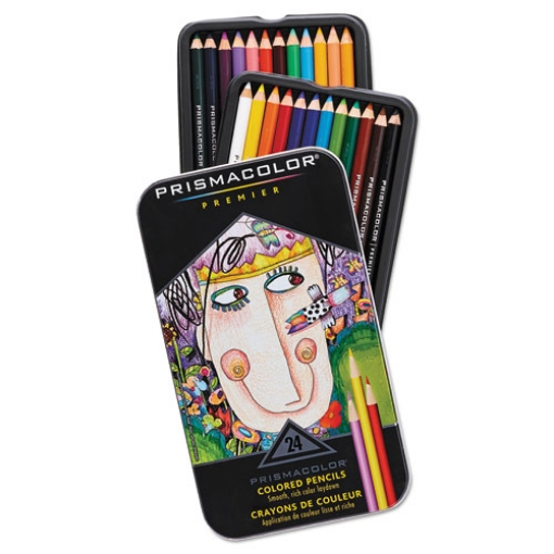 Picture of Premier Colored Pencil, 3 mm, 2B, Assorted Lead and Barrel Colors, 24/Pack