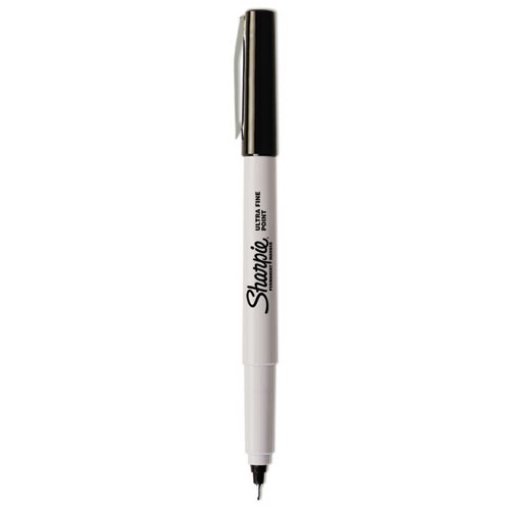 Picture of Ultra Fine Tip Permanent Marker, Ultra-Fine Needle Tip, Black, Dozen