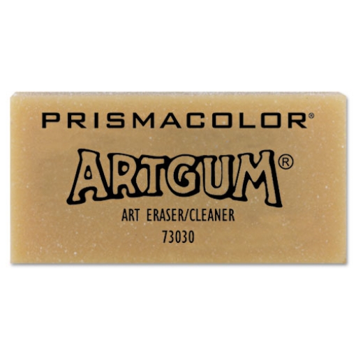 Picture of Artgum Eraser, For Pencil Marks, Rectangular Block, Large, Off White, Dozen