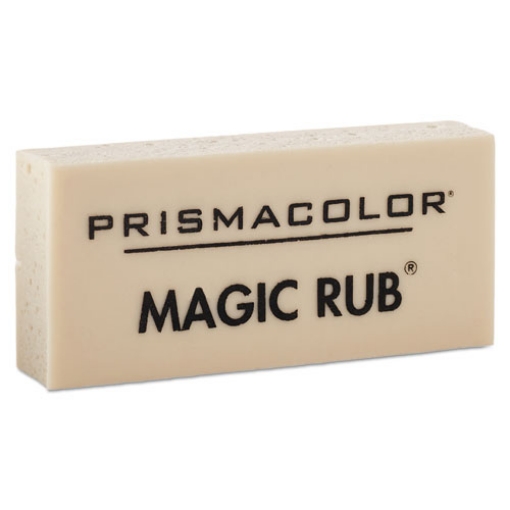 Picture of Magic Rub Eraser, For Pencil/ink Marks, Rectangular Block, Medium, Off White, Dozen