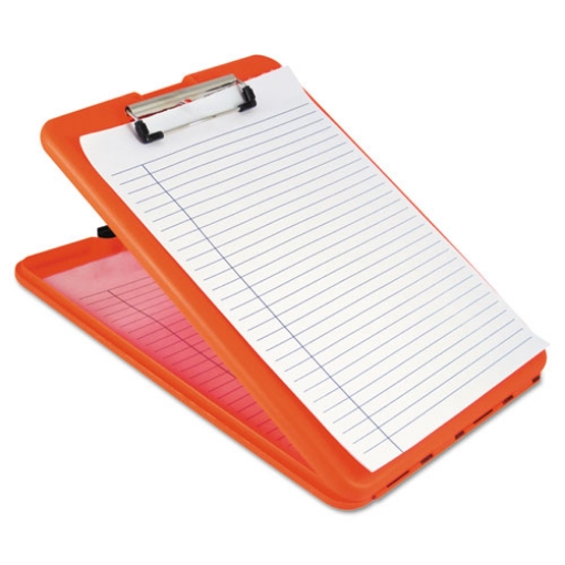 Picture of SlimMate Storage Clipboard, 0.5" Clip Capacity, Holds 8.5 x 11 Sheets, Hi-Vis Orange