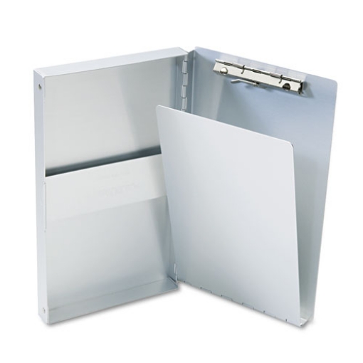 Picture of Snapak Aluminum Side-Open Forms Folder, 0.38" Clip Capacity, Holds 5 X 9 Sheets, Silver