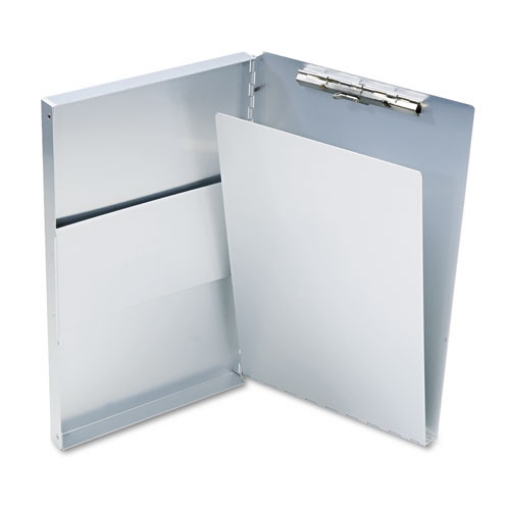 Picture of Snapak Aluminum Side-Open Forms Folder, 0.5" Clip Capacity, Holds 8.5 X 14 Sheets, Silver