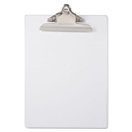 Picture of Recycled Plastic Clipboard with Ruler Edge, 1" Clip Capacity, Holds 8.5 x 11 Sheets, Clear