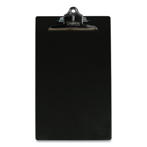 Picture of Aluminum Clipboard, 1" Clip Capacity, Holds 8.5 x 14 Sheets, Black