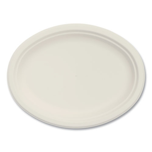 Picture of Bare Eco-Forward Sugarcane Dinnerware, ProPlanet Seal, Platter, 7.8 x 10.4, Ivory, 500/Carton