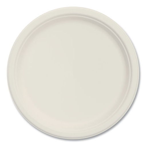 Picture of Bare Eco-Forward Sugarcane Dinnerware, ProPlanet Seal, Plate, 10" dia, Ivory, 500/Carton