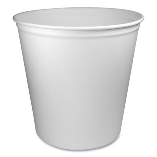 Picture of Double Wrapped Paper Bucket, Unwaxed, 165 Oz, White, 100/carton