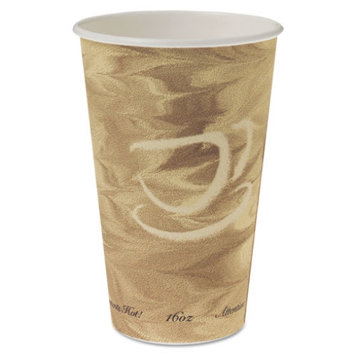 Picture of Mistique Hot Paper Cups, 16 Oz, Brown, 50/sleeve, 20 Sleeves/carton