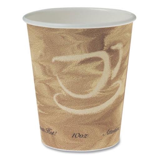 Picture of Single Sided Poly Paper Hot Cups, 10 Oz, Mistique Design, 50/bag, 20 Bags/carton