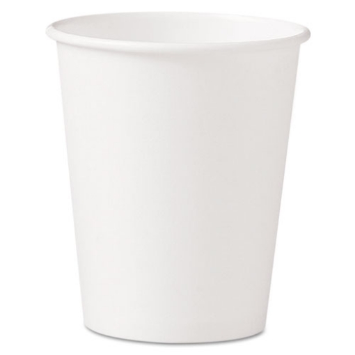 Picture of Single-Sided Poly Paper Hot Cups, 10 oz, White, 50 Sleeve, 20 Sleeves/Carton