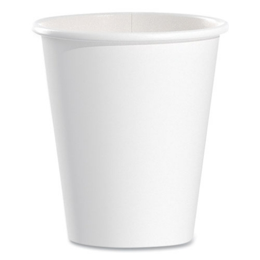 Picture of Single-Sided Poly Paper Hot Cups, 6 Oz, White, 50/pack, 20 Packs/carton