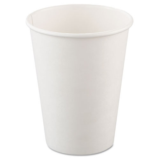 Picture of Single-Sided Poly Paper Hot Cups, 12 Oz, White, 50/bag, 20 Bags/carton