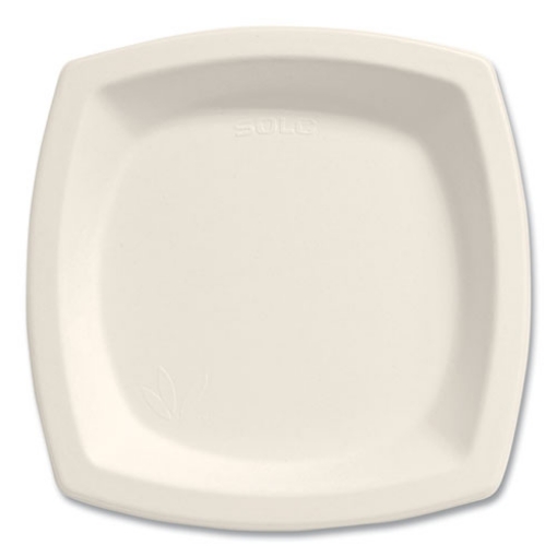 Picture of Bare Eco-Forward Sugarcane Dinnerware, ProPlanet Seal, Plate, 6.7" dia, Ivory, 125/Pack, 8 Packs/Carton