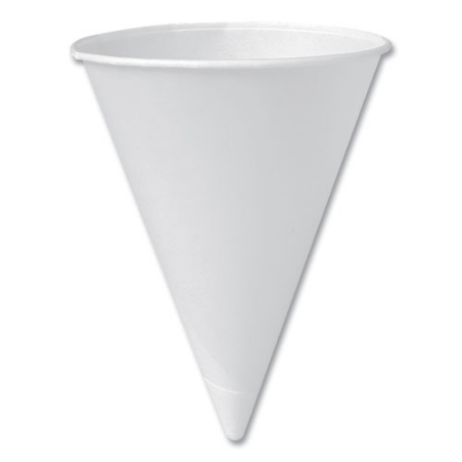 Picture of Bare Eco-Forward Treated Paper Cone Cups, ProPlanet Seal, 6 oz, White, 200/Sleeve, 25 Sleeves/Carton