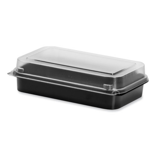 Picture of Creative Carryouts BoxLine Black Base/Clear Lid Hinged Containers, 3.9 x 6 x 1.8, Foam, 500/Carton