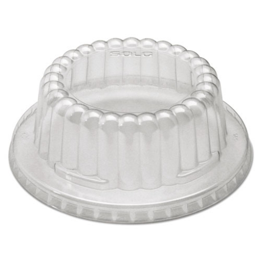 Picture of Flat-Top Dome Pet Plastic Lids For 12 Oz Containers, 4.34" Diameter X 1.5"h, Clear, 1,000/carton