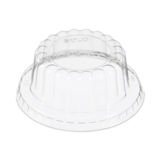 Picture of Flat-Top Dome PET Plastic Lids, For 3.5 oz Containers, 3.13" Diameter x 1.25"h, Clear, 1,000/Carton