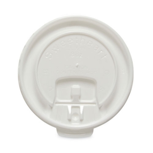 Picture of Lift Back And Lock Tab Cup Lids For Foam Cups, Fits 8 Oz Cups, White, 2,000/carton