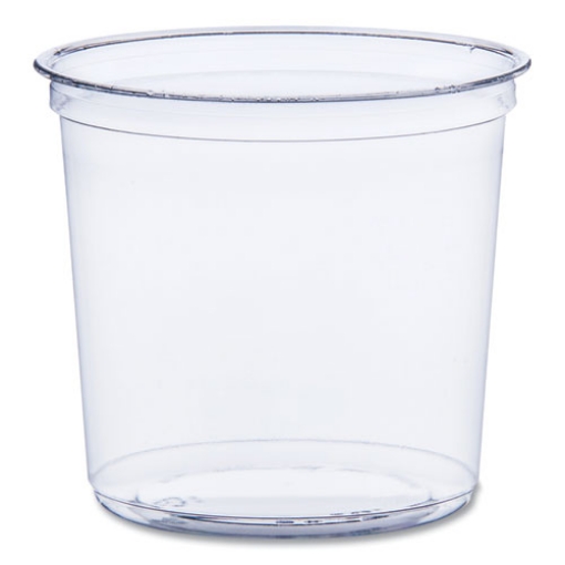 Picture of Bare Eco-Forward RPET Deli Containers, ProPlanet Seal, 24 oz, 4.61" Diameter x 4.25"h, Clear, Plastic, 500/Carton