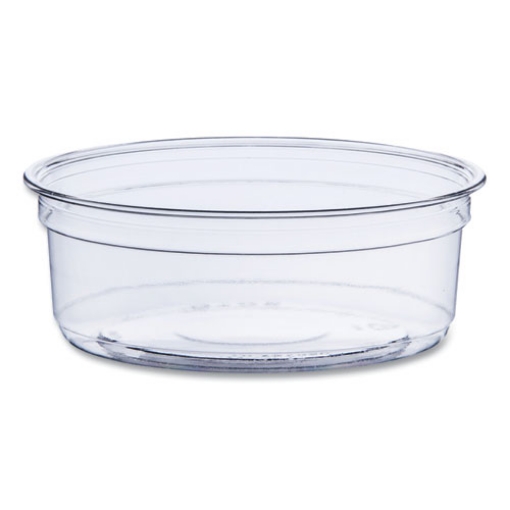 Picture of Bare Eco-Forward RPET Deli Containers, ProPlanet Seal, 8 oz, 4.6" Diameter x 1.8"h, Clear, Plastic, 500/Carton