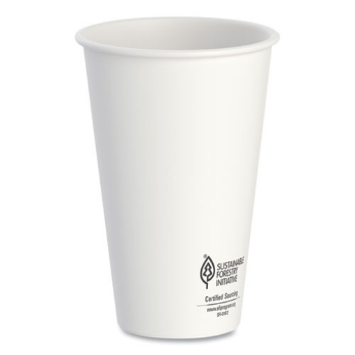 Picture of Thermoguard Insulated Paper Hot Cups, 16 Oz, White Sustainable Forest Print, 600/carton