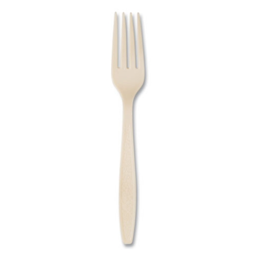 Picture of Guildware Cutlery Sweetheart Polystyrene Tableware, Forks, Champagne, 1000/Carton