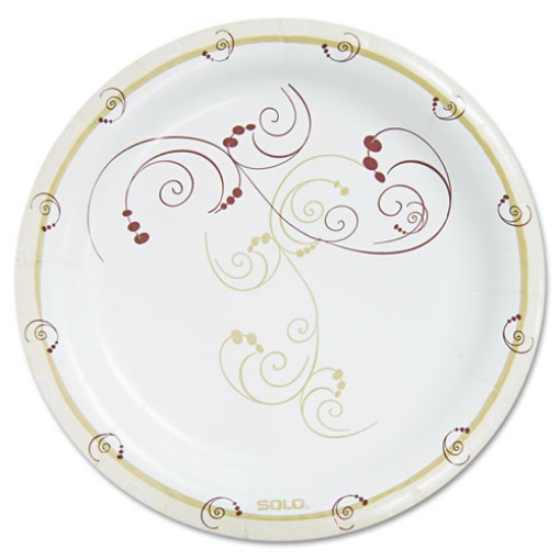 Picture of Symphony Paper Dinnerware, Heavyweight Plate, 9" Dia, Tan, 125/pack