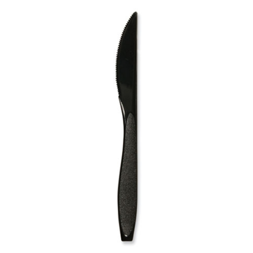 Picture of Impress Heavyweight Full-Length Polystyrene Cutlery, Knife, Black, 1,000/Carton